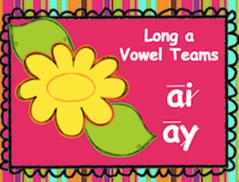Preview of Powerpoint Phonics Drill Long a Vowel Teams (Mixed)