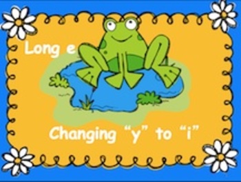 Preview of Powerpoint Phonics Drill Long e, Change i to y