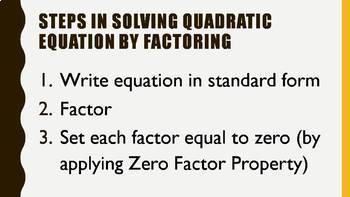 Preview of Powerpoint Presentation Bundle on Quadratic Equations and Functions