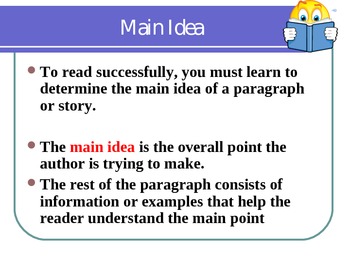 main idea in a presentation