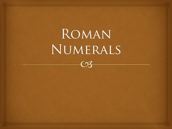 Preview of Powerpoint: Roman Numerals