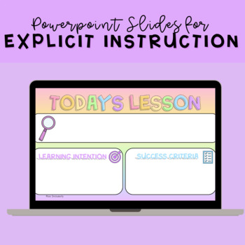 Preview of Powerpoint Slides for Explicit Instruction - Miss Inclusivity