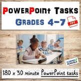 Daily Powerpoint Tasks | Grade 4, 5, 6 or 7 