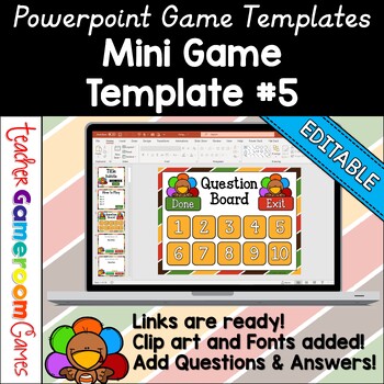 Preview of Powerpoint Template #18 - Google Slides Template - Review Game Template