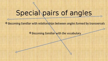 PPT - Corresponding, alternate and interior angles PowerPoint