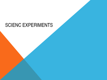 Preview of Powerpoint - introducing science experiments