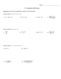 Powers and Exponents Worksheet