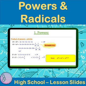 Preview of Powers and Radicals | High School Math PowerPoint Lesson Slides