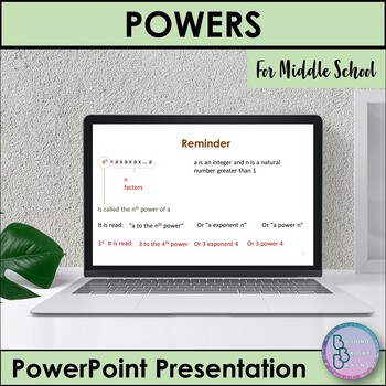 Preview of Powers & Scientific Notation | PowerPoint Presentation Lesson for Middle School