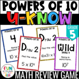Powers of Ten Game | U-Know 5th Grade Math Review Game |  