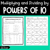 Multiplying and Dividing by Powers of 10 Worksheet and Mazes