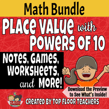 Preview of Powers of 10 Place Value Activities