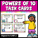 Powers of 10 Task Cards | 5th Grade | 5.NBT.2