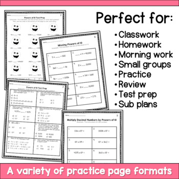 Powers of 10 Worksheets by Hello Learning | Teachers Pay Teachers