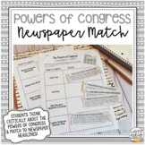Powers of Congress Newspaper Matching Activity | Legislati