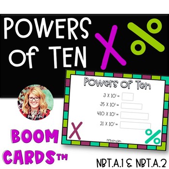 Preview of Powers of Ten | Digital BOOM Cards