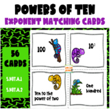Powers of Ten (Base 10) Exponent Matching Card Set