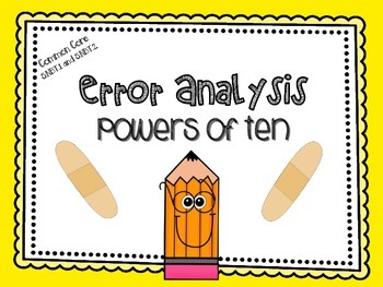 Preview of Powers of Ten Error Analysis {Higher Order Thinking}