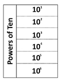 Powers of Ten Foldable