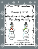 Powers of Ten Snowman Matching Activity
