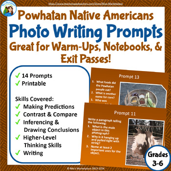 Preview of Powhatan Nation Writing Prompts