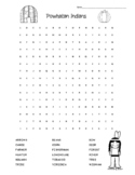 Powhatan Indians Word Search