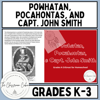 Preview of Powhatan, Pocahontas, and Capt. John Smith American History Lesson Grades K-3
