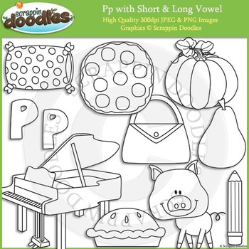 P Short and Long Vowel by Scrappin Doodles | TPT