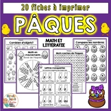 Pâques - Math et Littératie (20 activités)    French Easte