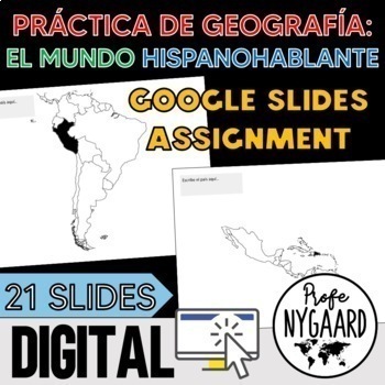 Preview of Práctica de geografía: el mundo hispanohablante