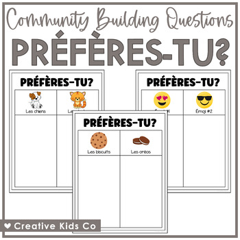 Preview of Préfères-tu? Would You Rather? - Community Building Questions - French & English