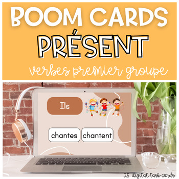 Preview of Présent premier groupe | French Present tense verbs ending with er BOOM CARDS