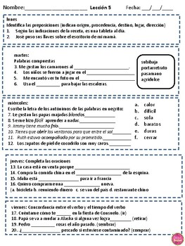 Practica Diaria de Lenguaje PDL 4 by The Bilingual Teacher Store