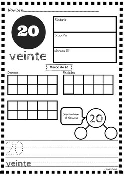 Preview of Práctica de Sentido Numérico 20-30 ~ Number Sense Practice in SPANISH 20-30!