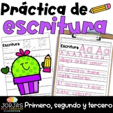 Práctica de escritura español Hojas de trabajo Handwriting