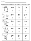 Practica las Silabas Trabadas Iniciales II