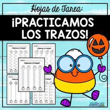 Preview of Practica los trazos - Pre-Writing Spanish Worksheets