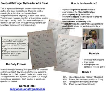Preview of Practical Bellringer System for ANY Class