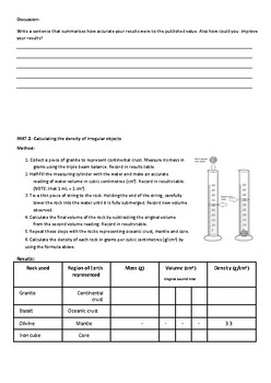 Practical- Calculating the Density of Rocks by ScienceWolf | TPT