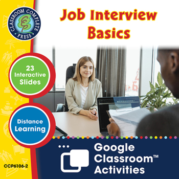 Preview of Employment & Volunteering: Job Interview Basics - Google Slides Gr. 9-12+ (SPED)