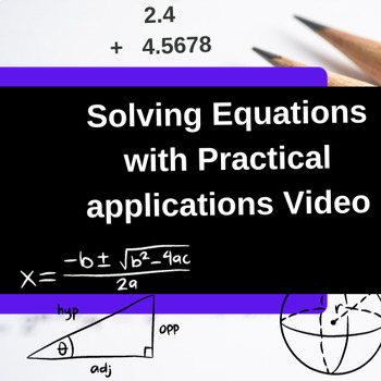 Preview of Practical Steps to Solving Equations Video, Algebra Tutorial for Students
