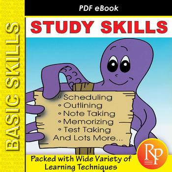 Preview of Practical Study Skills Lessons & Activities - Note Taking, Outlining Worksheets