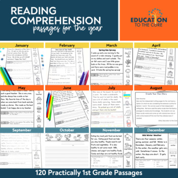 Preview of Practically 1st Grade Reading Comprehension Passages - Main Idea and Details