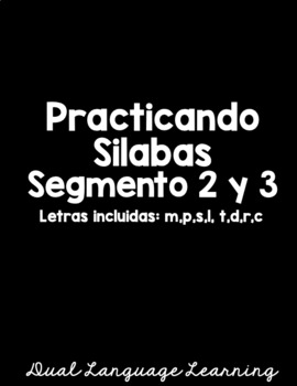 Preview of Practicando Silabas con el segmento 2 y 3  - aprendizaje digital