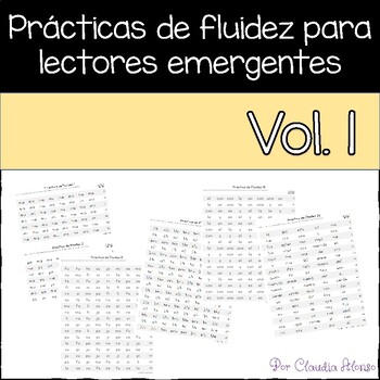 Preview of Practicas de fluidez para lectores emergentes Vol 1 (Spanish Fluency Pages)