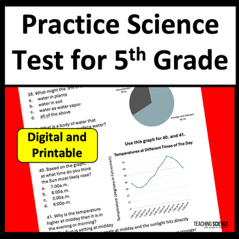 Preview of Science Test Prep 5th Grade and Science Practice Test Questions NGSS