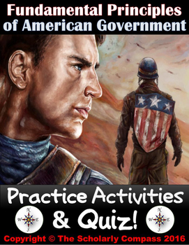 Preview of Practice Activities & Quiz: Fundamental Principles of American Government!