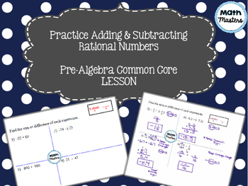 Preview of Practice Adding & Subtracting Rational Numbers
