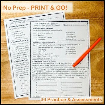 grammar worksheets and tests 6th grade no prep printables by lovin lit