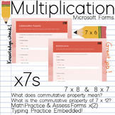 Practice/Assess Multiplying x7s & Commutative Property x7s